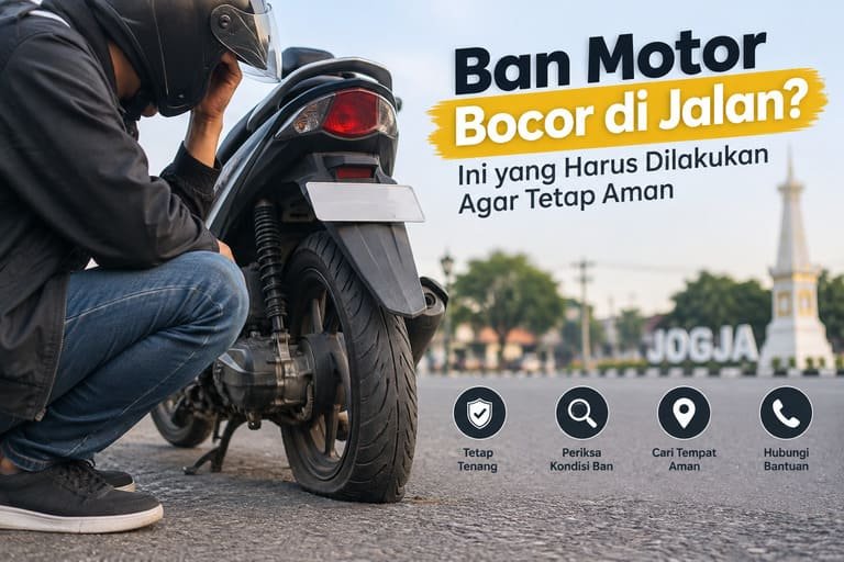 Ban Motor Bocor di Jalan? Ini yang Harus Dilakukan Agar Tetap Aman
