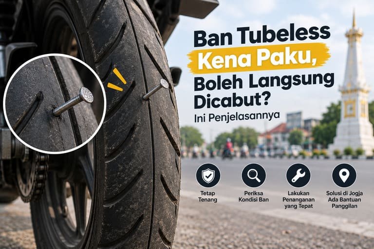Ban Tubeless Kena Paku, Boleh Langsung Dicabut?
